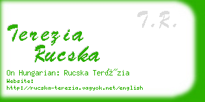 terezia rucska business card